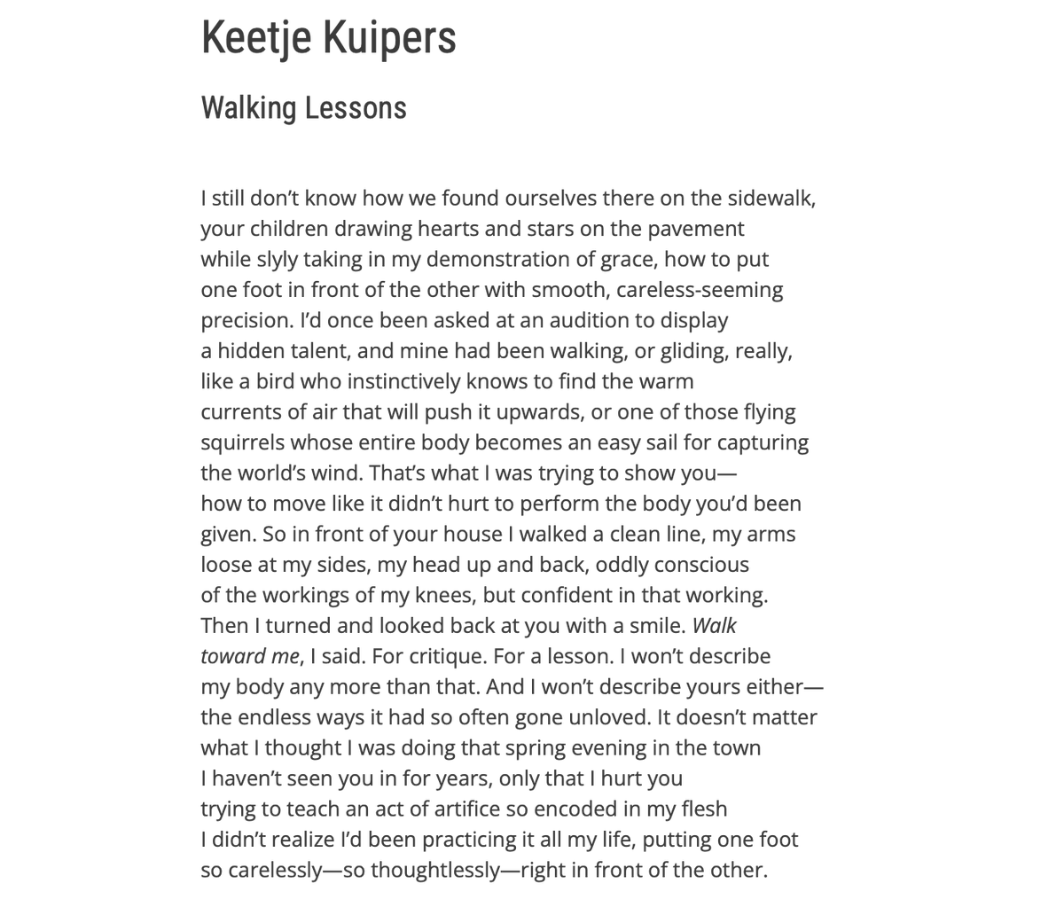 Prince Bush (@princebush_) on Twitter photo LOVE the movement of thought, intentional rhymes, and the resonant, semi-autonomous lines in this poem by Keetje Kuipers in <a href="/CortlandReview/">The Cortland Review</a> 92 LOVE the movement of thought, intentional rhymes, and the resonant, semi-autonomous lines in this poem by Keetje Kuipers in <a href="/CortlandReview/">The Cortland Review</a> 92