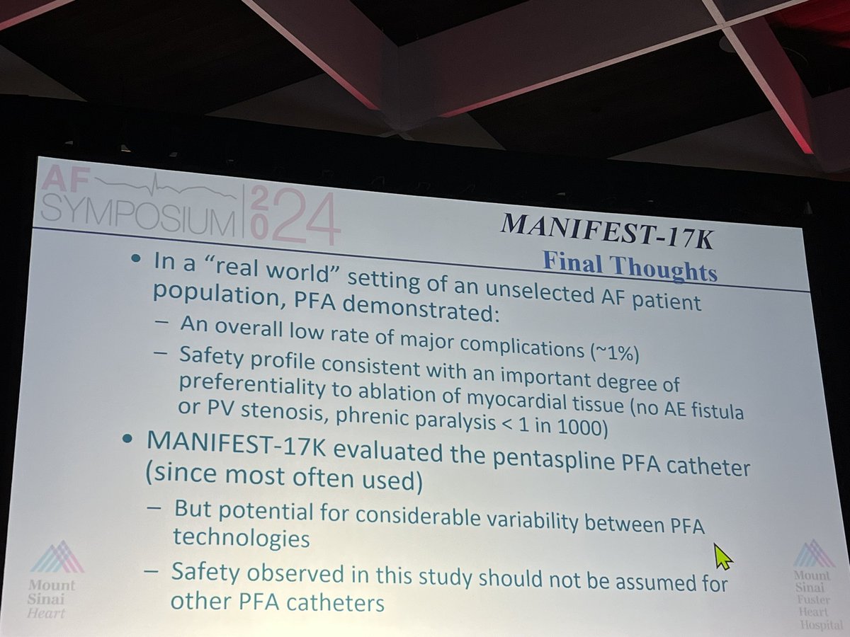 MANIFEST-PF and MANIFEST-17K- Vivek Reddy, MD #AFsymposium2024