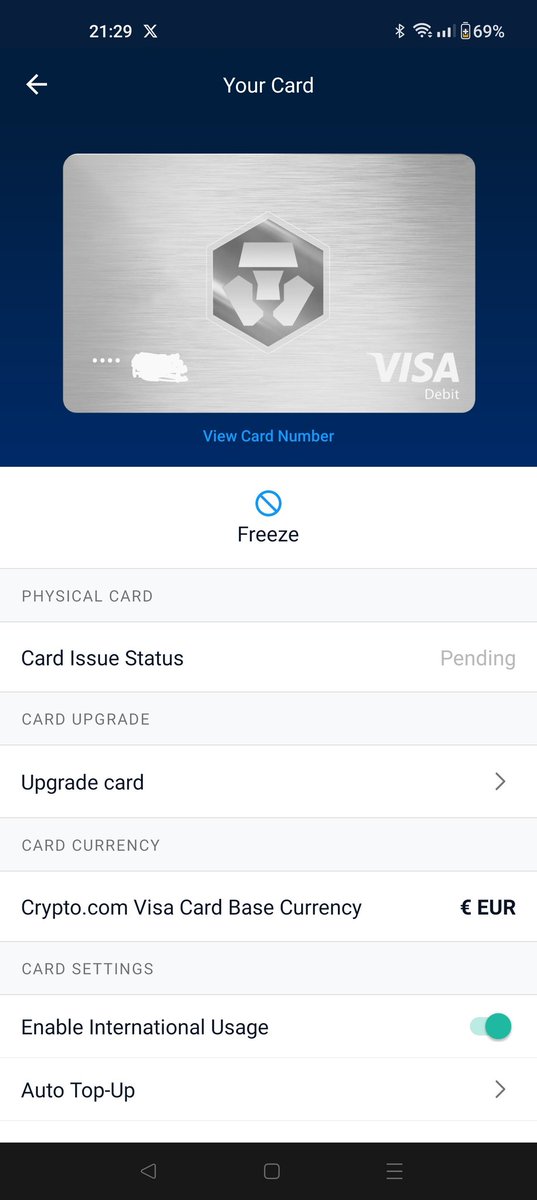 CryptoHelder's tweet photo. Wifey card upgrade done.... She better not complain about the nice little gift...
#cro #iceywhite #crofam #cryptocom #fftb #cryptocomvisacard https://t.co/2VYqRXMdOe
