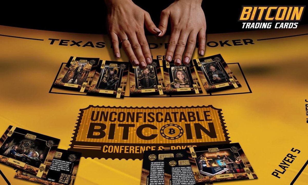 btc_cards's tweet photo. 🍊 BITCOIN ART GIVEAWAY 🍊
Tag 2 friends, Retweet & Follow @btc_cards
For a chance to win this sealed pack of highly collectible @Unconfiscatable Commemorative trading cards!
Potential cards include: @ToneVays, @BITVOLT, @adam3us, @natbrunell & @jimmysong!
Own a piece of the World’s First Official Physical #Bitcoin Trading Card Project!⚡️⚡️⚡️
https://t.co/5da41U3aPK