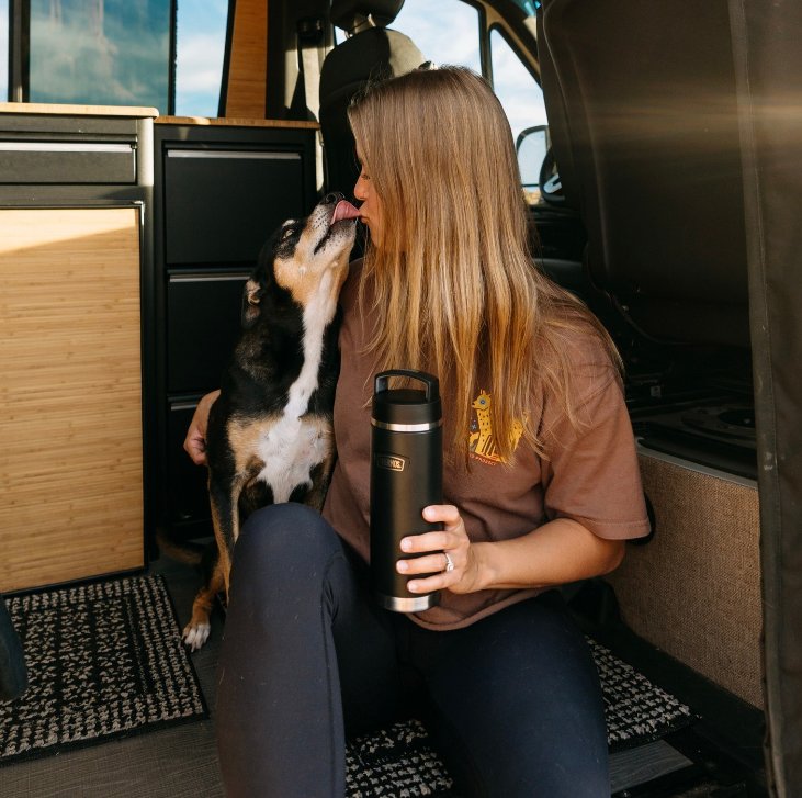 Prepping for great hikes and long drives? We have some great road trip essentials: 
The 24oz Icon™ Water Bottle with Screw Top keeps water ice cold during hikes, while the 16oz Icon™ Mug keeps coffee hot to fuel long drives.