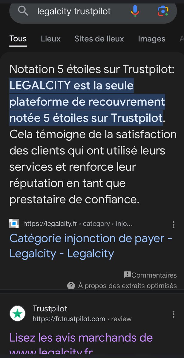 LEGALCITY3's tweet photo. #avisclient ⁦@LEGALCITY3⁩ le #recouvrement de créances #impayées digitalisé par une #startup #francaise note EXCELLENT sur ⁦@Trustpilot⁩ https://t.co/e7s68ipikq