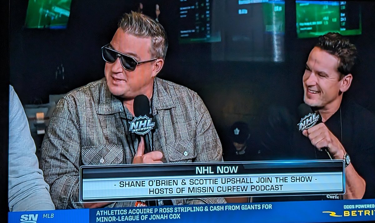 AXScott15's tweet photo. @ShaneOBrien55 wearing the shades on the broadcast. Must have the Fillmores flu. @MissinCurfew https://t.co/h4pkjg9g3Y