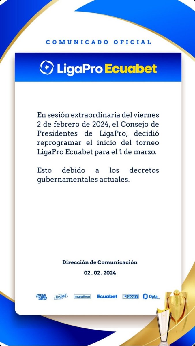 JoseanNapier's tweet photo. Comunicado de LigaPro: https://t.co/Ij4ly3FtqO