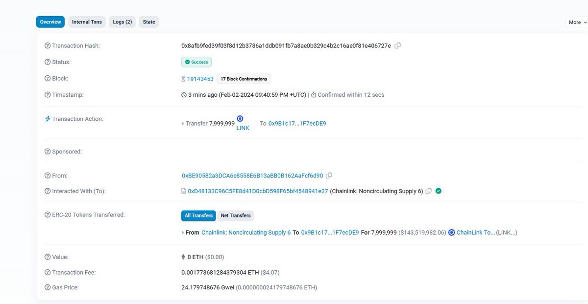 spreekaway's tweet photo. 🧸🎯 $300m in $LINK sent to Binance in the last 90 minutes https://t.co/ElgeOw921a