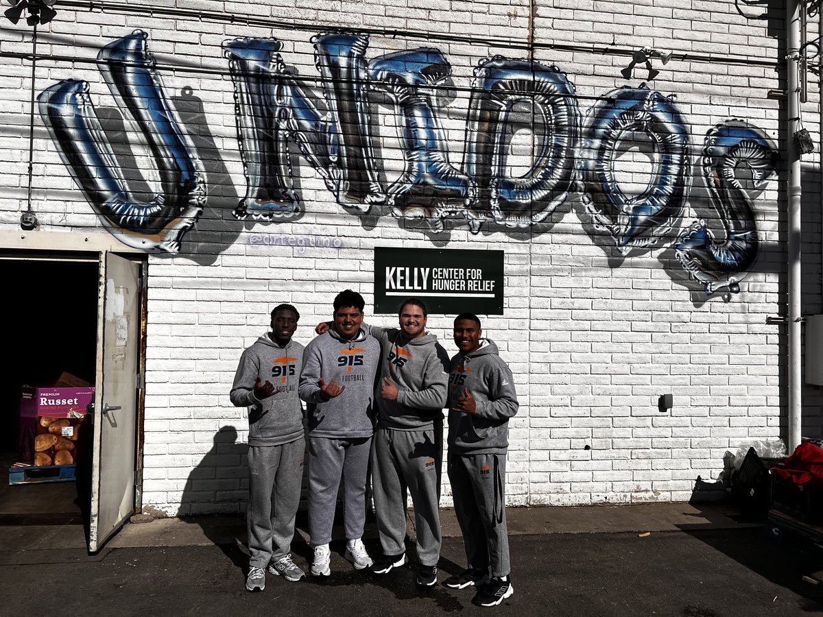 Thanks to @utepfb for volunteering with us! #utep #utepfootball