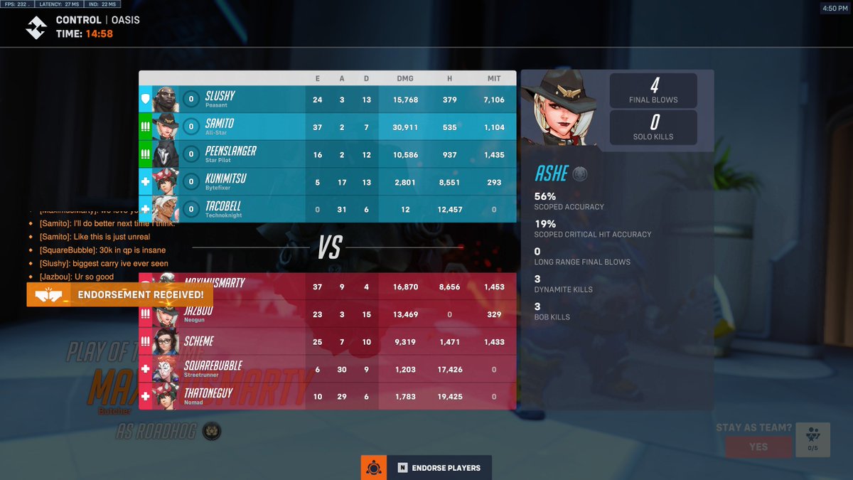 SamitoFPS's tweet photo. My fault, I'll win this game next time.

Really excited to have health pools be higher next season rewarding players with more sustain at the skill floor. https://t.co/GZqVVrybP6