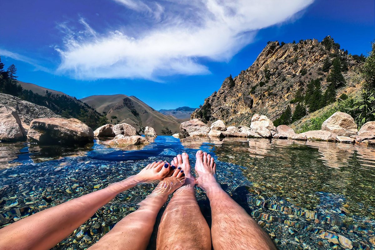 Any hike up to Goldbug Hot Springs is always rewarded with soothing soak and this view.