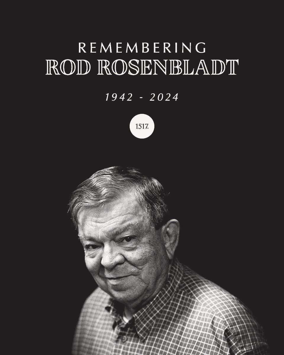 1517's tweet image. Today, the 1517 family mourns the death of Dr. Rod Rosenbladt. For many, he was known as “Dad Rod,” and to others, he was known as professor, friend, and mentor. Rod’s influence will be felt long past his triumphal entry into the kingdom he so longed to enter, and his legacy will…