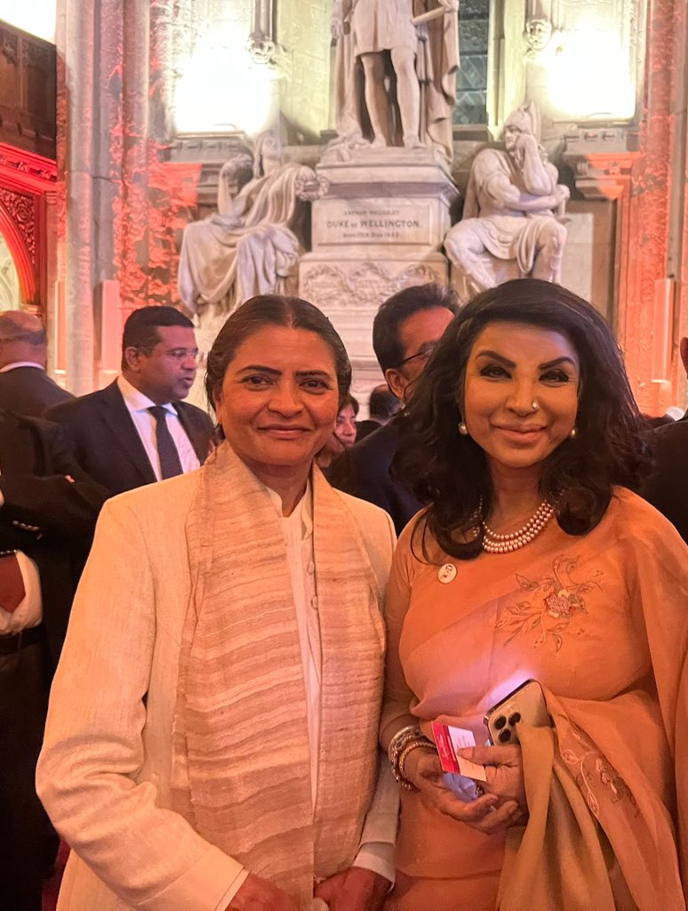 With Her Excellency the dynamic & inspiring @MunaTasneem HC of @BdhcLondon at #75RepublicDay celebration @GuildhallLondon hosted by @HCI_London 

@BrahmaKumarisUK 
@inspiredstill