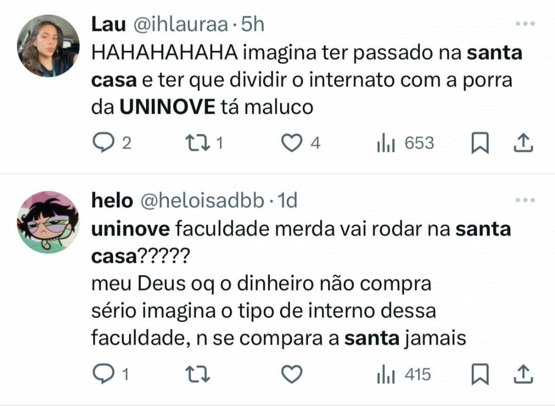 putsleth's tweet photo. empatia, respeito e humildade são matérias optativas na santa casa de são paulo, os alunos são tão excelentes que acima deles nem Deus graças a Deus 🙏🏽🙏🏽🙏🏽🙏🏽 https://t.co/IFqkfxVoZj