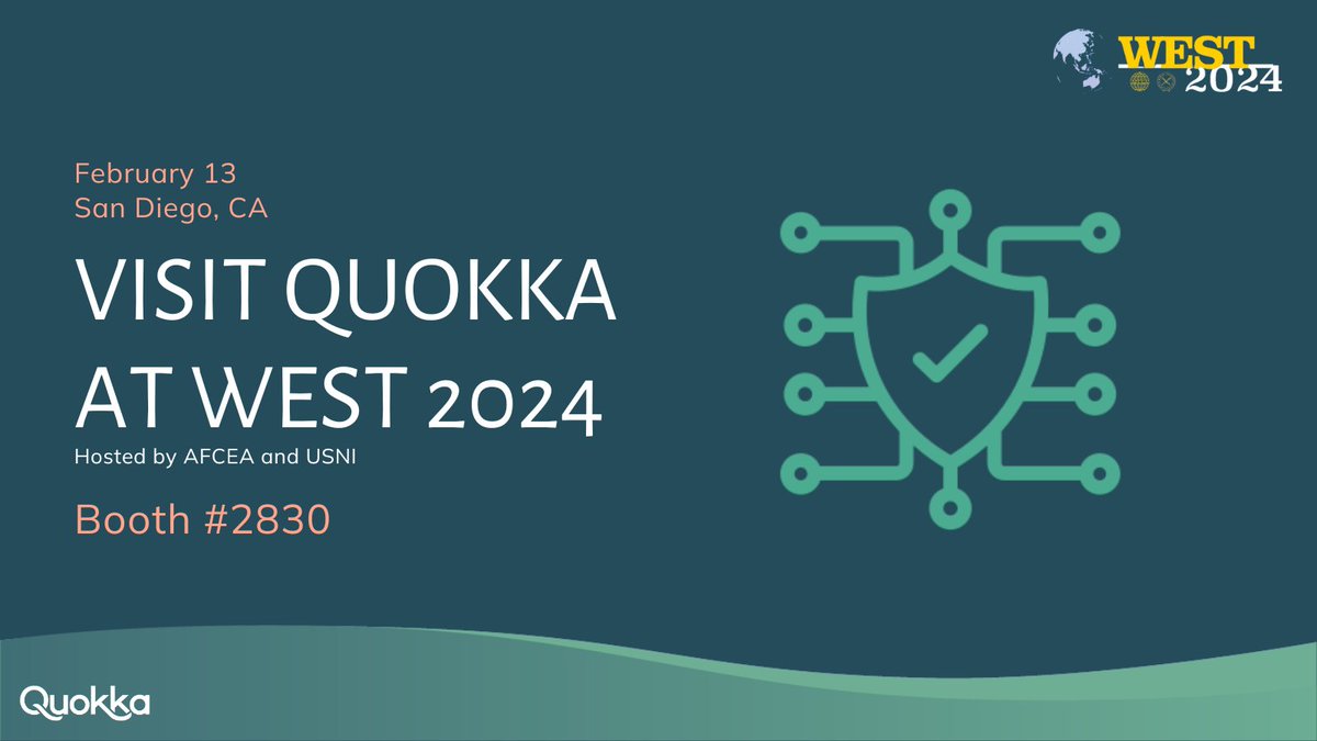 Mark your calendars for Feb 13 in San Diego as we bring Quokka's mobile apps security solutions to WEST 2024! Visit us at booth #2830, located within <a href="/Carahsoft/">Carahsoft</a> DevSecOps 'Vertical Alley' #WEST2024 #AFCEA hubs.li/Q02jyQMg0
