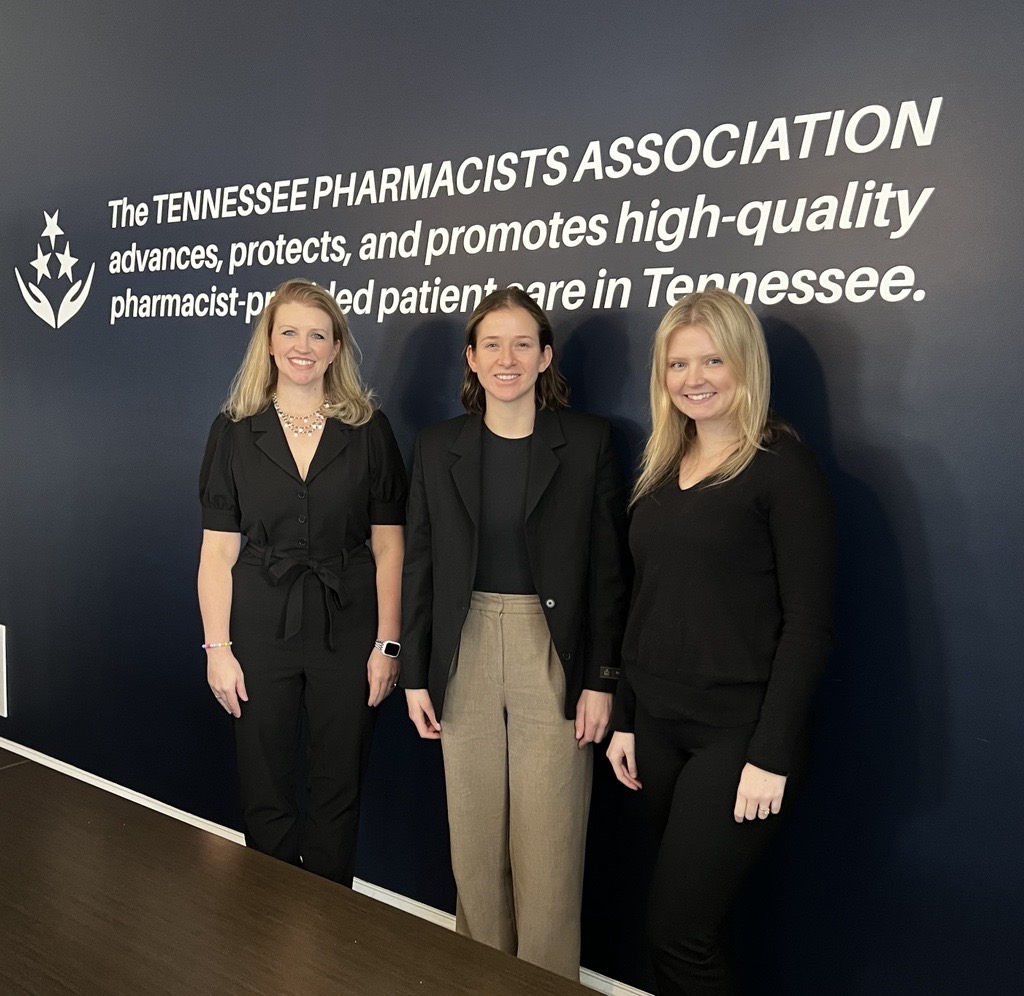 TPA is delighted to welcome three P4 student pharmacists on rotation with us this February—Tabitha Sineath of @ETSUpharmacy, Kenleigh Edwards of @UTHSCPharmacy, and Annie Carlisle of @LipscombPharmD!