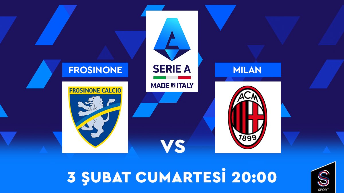 🇮🇹 #SerieA'nın 23. haftasında oynanacak olan Frosinone-Milan karşılaşması birazdan canlı yayınla S Sport2 ve S Sport Plus'ta! ssportplus.com 🎙️ @akonavic
