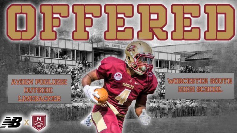 Ayden33400566's tweet photo. After an amazing visit with @THEcoachRussell &amp; @CoachJohnsonOL I’m blessed to receive an offer from Norwich University ⚔️ https://t.co/LctR97oEZS