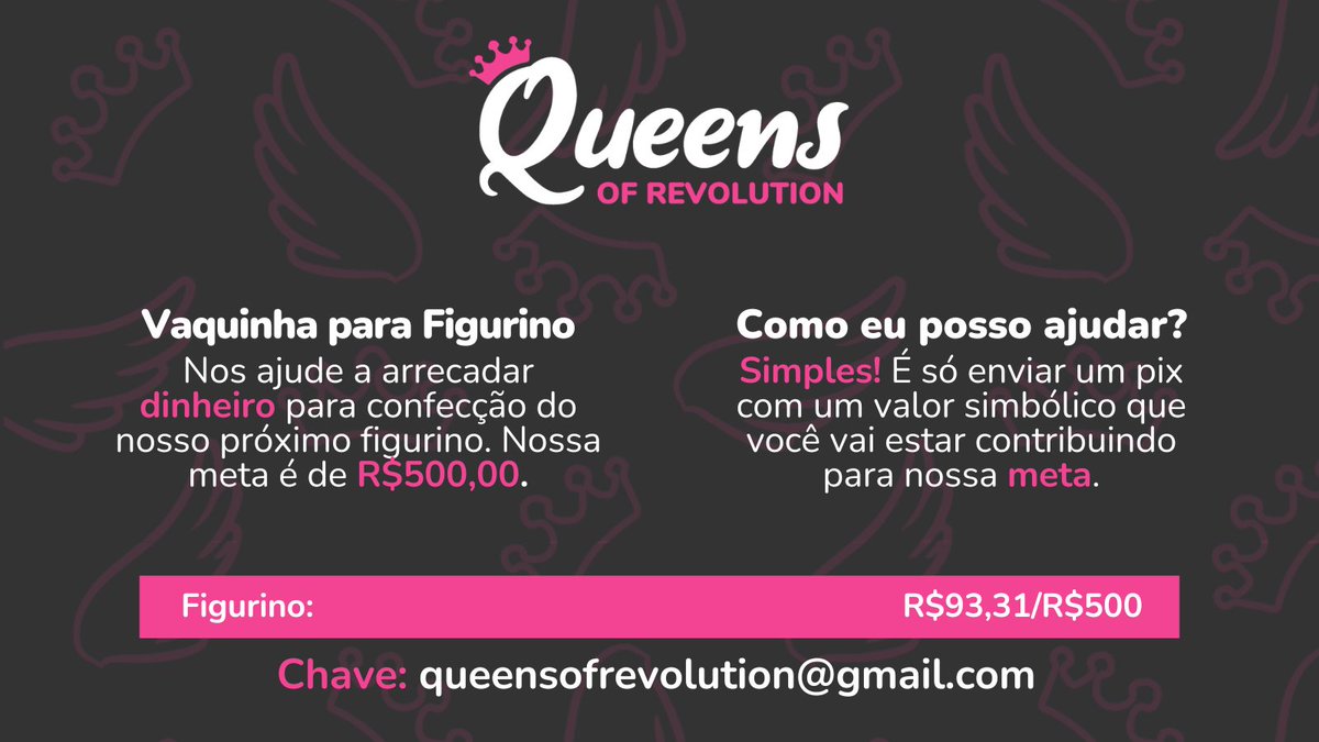 QueensQor's tweet photo. Oi gente, estamos aqui trazendo atualizações sobre a vaquinha. Conseguimos arrecadar até agora um total de R$93,31. 🥳

Obrigada a todos que nos ajudaram nesse curto período de tempo!! Quem não ajudou e quiser ajudar ainda da tempo. 😊 https://t.co/T8lTzydzL0