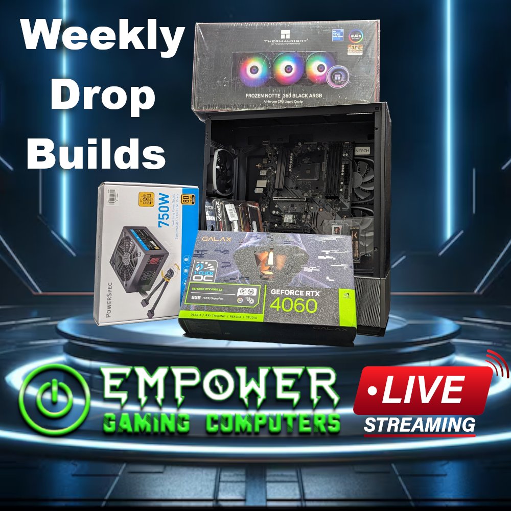 GamingEmpower's tweet image. Episode 408 - Weekly Drop Builds
Follow the channels if you haven't already..
YouTube: youtube.com/@empowergaming…
Twitch: twitch.tv/empowergamingc…
Kick: kick.com/empowergamingc…
#custompcbuild #custompcbuilding #custompc #gamingpcbuilding #gamingpcbuild #gamingpc #GamingPCShop…