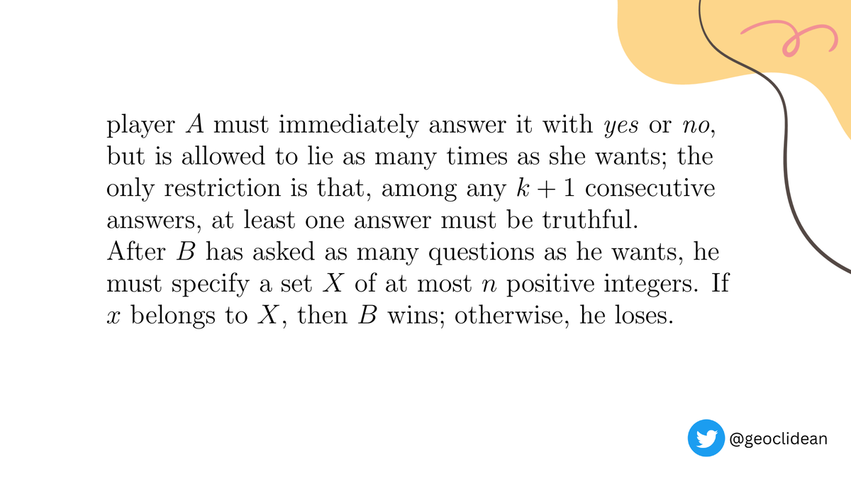 geoclidean's tweet photo. Problem 3
#Probability #ConditionalProbability #IMO #IMO2012 #Game #IMOShortlist https://t.co/GvtKdmCLV2