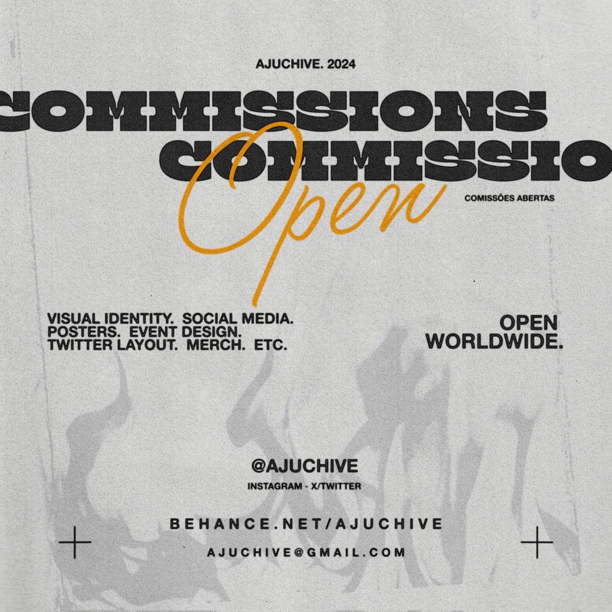 Commissions open for 2024!

behance.net/ajuchive
ajuchive@gmail.com