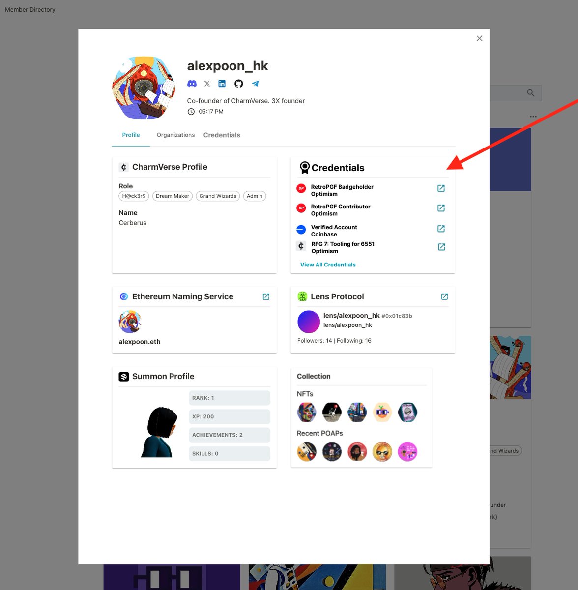 Our member profiles now showcase Credentials, earned as a mark of recognition💥

We've teamed up with <a href="/ceramicnetwork/">Ceramic</a> to bring user Credentials into our platform!

This move is a game-changer, steering us towards a more decentralized and user-centric approach🤝

🧵👇