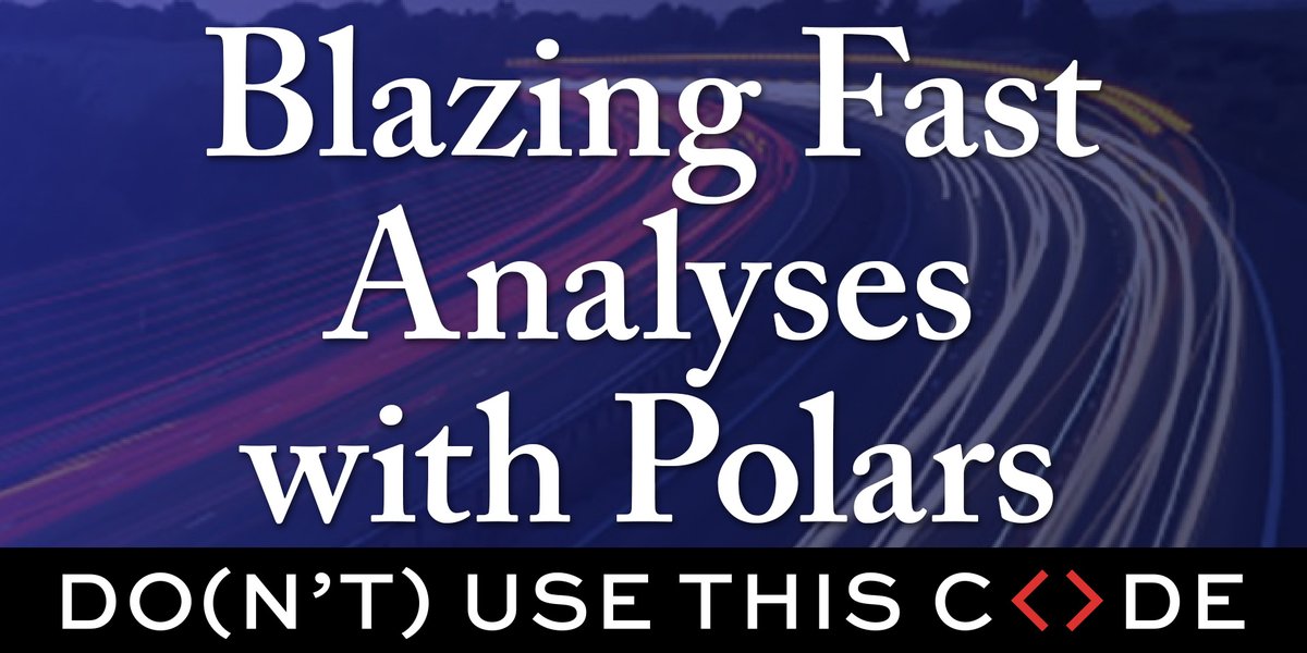 Dive into the powerful world of data manipulation and analysis using #Polars DataFrame library for #Python!

Join our micro-training event for an immersive learning experience, where expertise meets real-world application!

eventbrite.com/e/training-bla…
