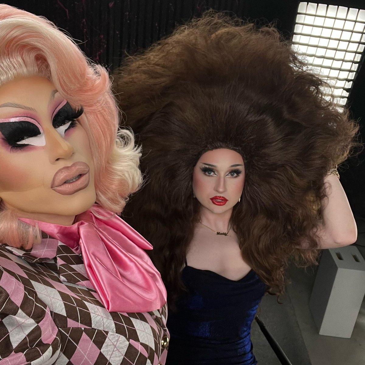 RuPaulsDragRace's tweet photo. That's why her hair's so big, it's full of secrets ✨ @MaddyMorphosis makes her Pit Stop debut TOMORROW! 🎀 @trixiemattel https://t.co/zH7XVzqdWg