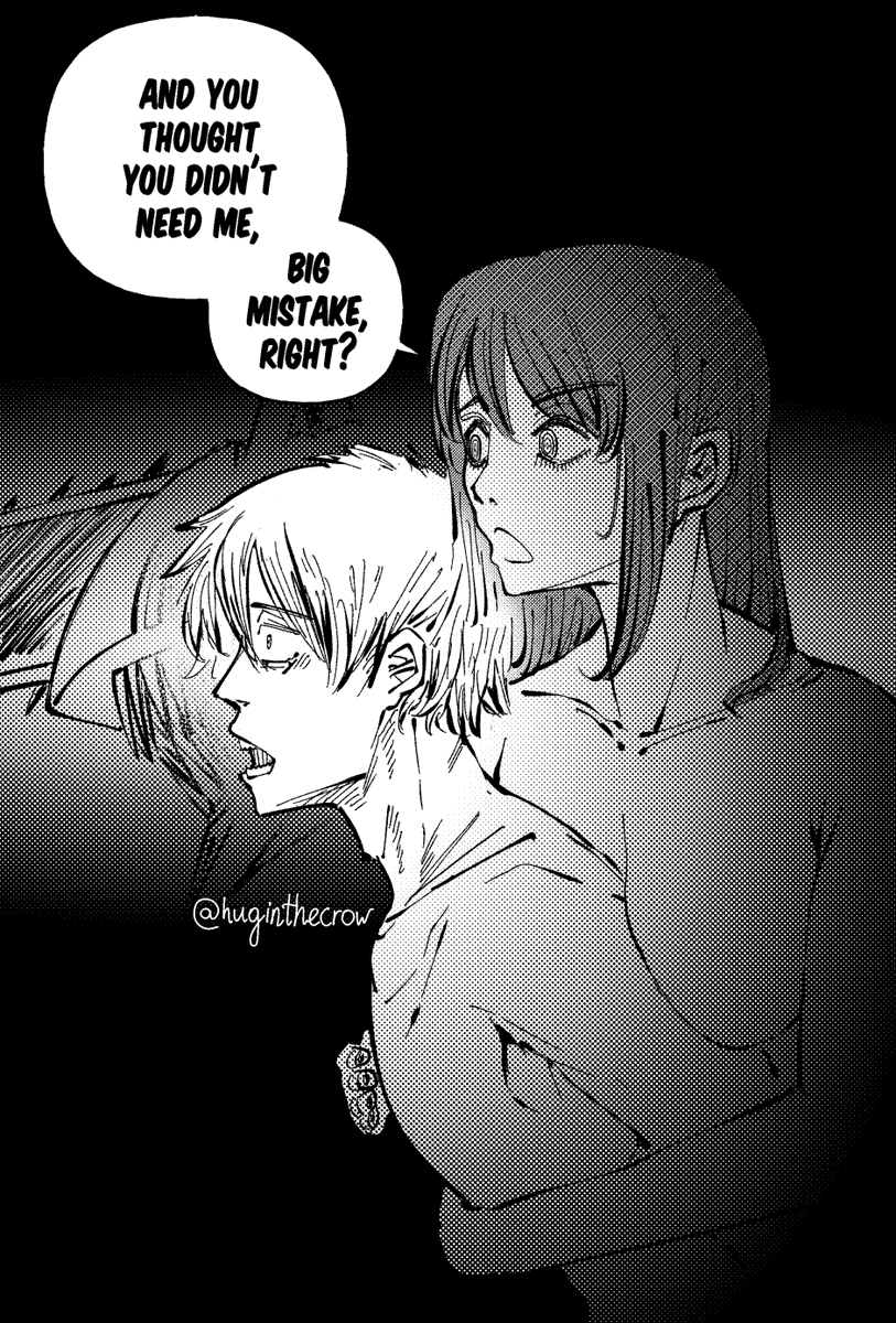 HugintheCrow's tweet photo. Nayuta's words might have opened some wounds Denji thought have healed...
#chainsawman #チェンソーマン #chainsawman154 https://t.co/RGT6MGffra