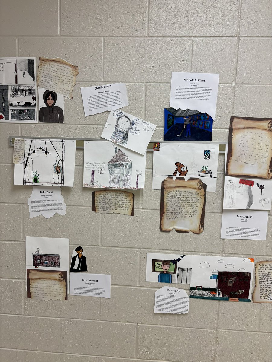 fabulousgrade5's tweet photo. Abandon Elementary: “If at first you don’t succeed, you might as well give up!” I’m extremely proud of what the class produced and the creativity of wordplay being used! This class didn’t give up! https://t.co/Ae3sDXAwhb
