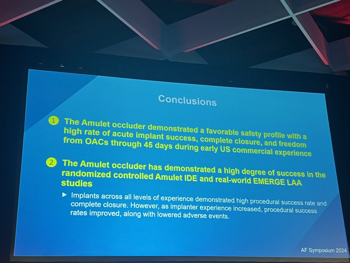 First experience with the Amulet Occluder in the United States: Early insights from EMERGE LAA Post Approval Study - Christopher R. Ellis, MD #AFsymposium2024