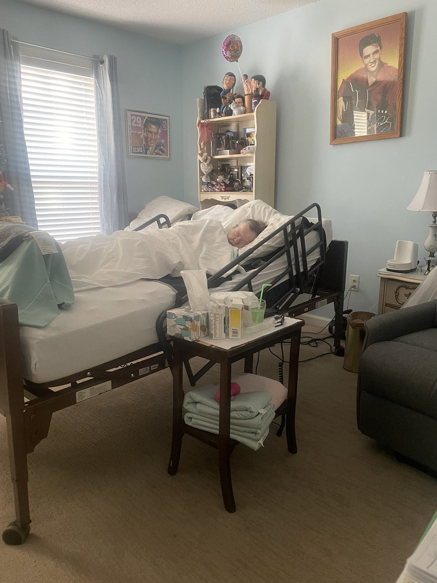 MomoSummerfield's tweet photo. I love the way Elvis watches over my aunt. ❤️🙏
#hospicecare #mylifewithTL #Elvis #elvisfanforlife #wearestillhere https://t.co/5vfSwXlC1A
