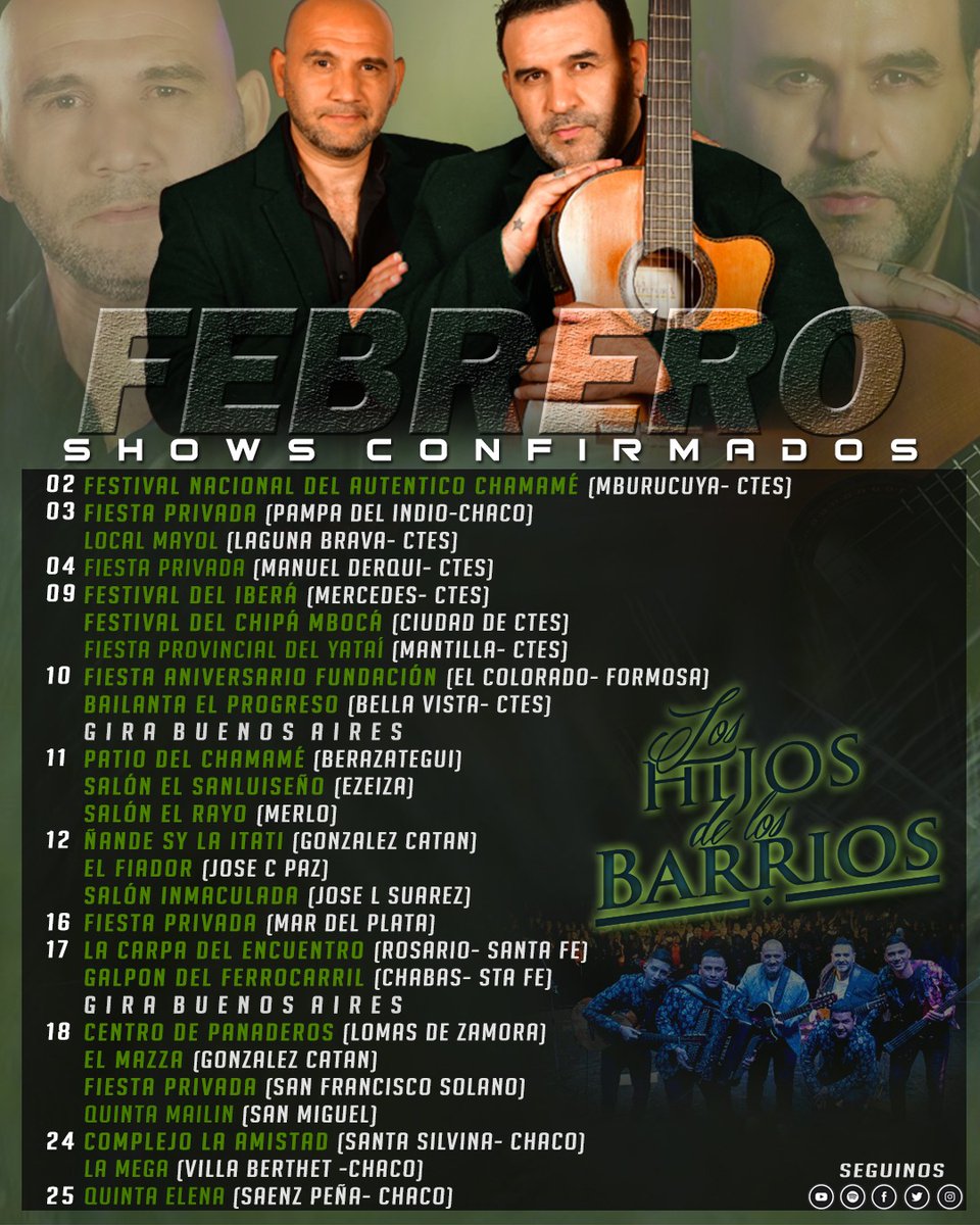 #Febrero #Agenda #Gira