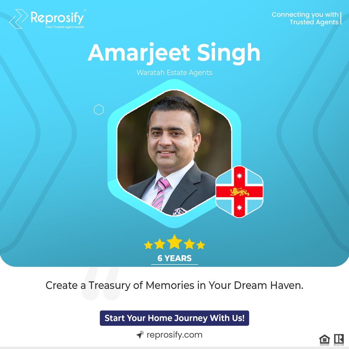 Find your dream home amidst the urban landscapes of New South Wales with Amarjeet Singh.

👤agents.reprosify.com/amarjeet-singh

#Reprosify #AgentsReprosify #WaratahEstateAgents #AmarjeetSingh #realestate #realtor #Broker #NewSouthWalesrealestate #Blacktownrealestate