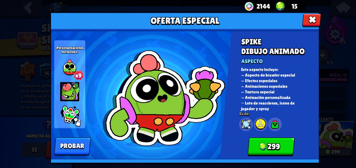 EmanuelC45408's tweet photo. @BScomunidad__ Desde que la vi me encantó pero no tengo la suficiente paciencia como para reunir 300 gemas XD https://t.co/uAEpNalQfU