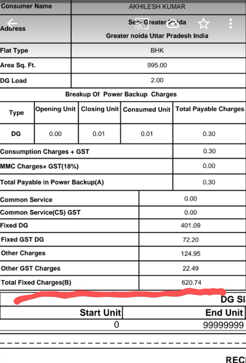 Seeking help to address unjust charges from builders and NPCL. We work, pay taxes for country betterment, not for such fees. Despite not residing, paying over Rs 600 monthly for fixed DG seems unfair @PMOIndia @GreaterNoidaW @narendramodi #middleclass #helpless @myogiadityanath