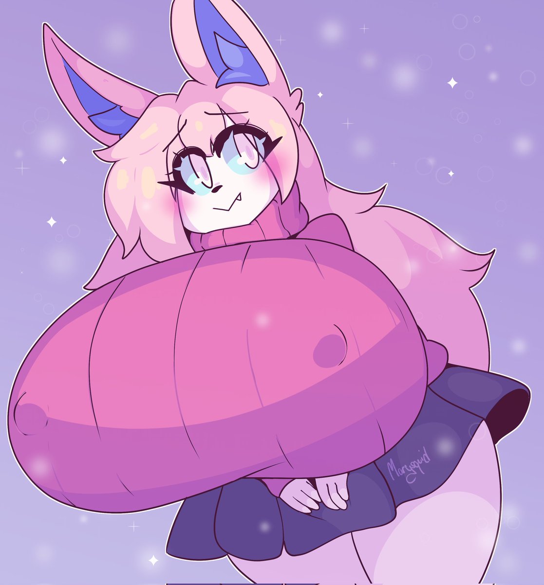 A lovely selene in a super cozy sweater by the amazing @SquidMemee! I absolutely love how comfy she looks!!!