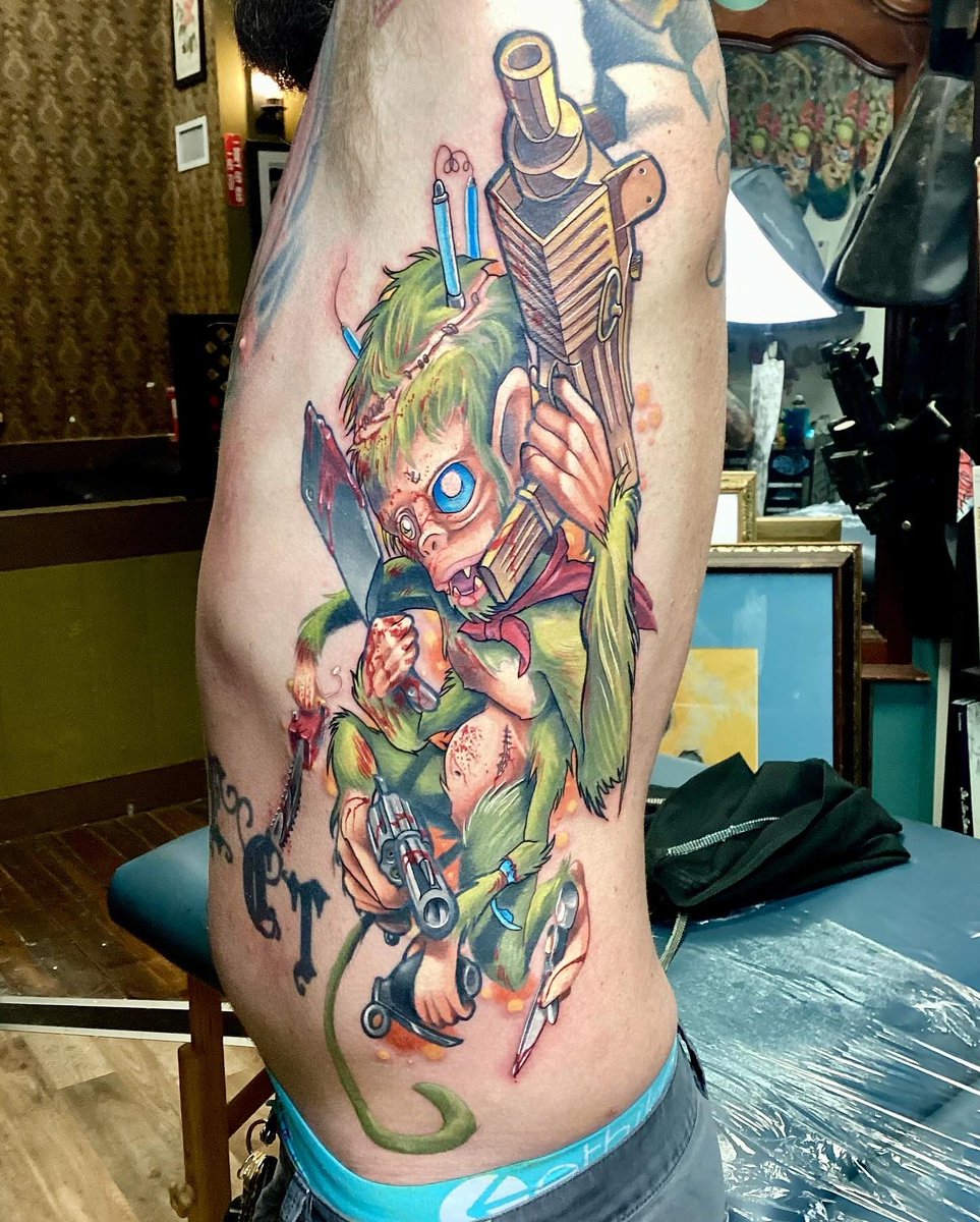 TXFRIEDCMFL's tweet image. Super stoked to have finally done this piece! Originally drawn up for a steadfast Tshirt but never happened. Thanks @h0udeanie for sitting through this twice a month for past 3months! You definitely rock! #clintcolbycreative #houstontattoos #texastattoos @bold_and_brave_tattoo