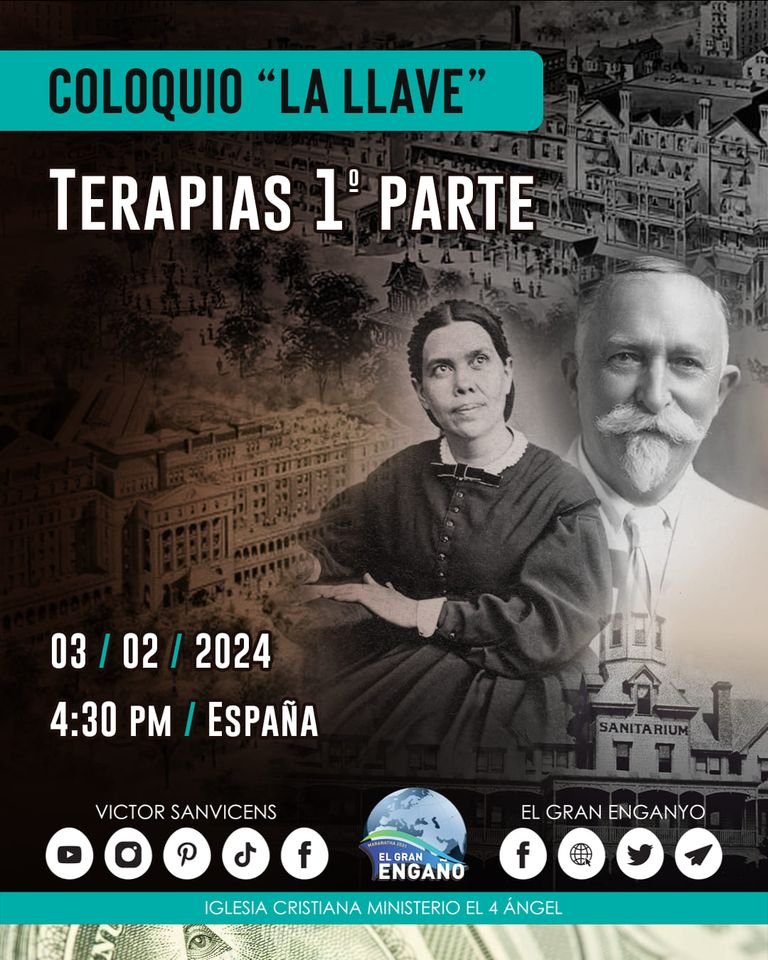 elgranenganyo's tweet image. Mañana Sábado tendremos tarde de coloquio, y presentaremos la primera parte del tema "Terapias", no te lo puedes perder, pues será de mucha bendición y conocimiento. Acompáñanos a partir de las 4:30 pm hora de España. Te esperamos.
#Coloquio #Lallave #Terapias #Conocimiento