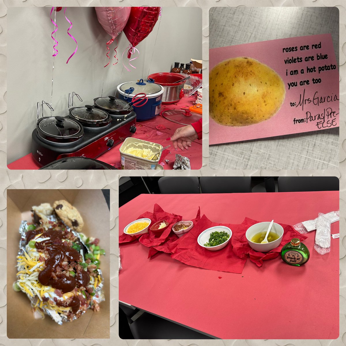 This months’s fun Friday treat was amazing! Our ECSE/Pre K/Paras truly spoiled us with delicious potatoes. #BOTB @BlackBearkats @CyFairISD