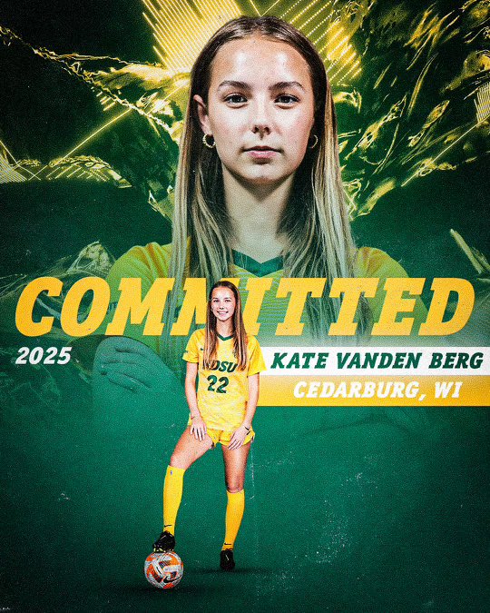 I’m extremely excited to announce my commitment to play D1 soccer at North Dakota State University.  Thank you to all my coaches, teammates, family and friends for supporting me along the way.  I can’t wait to be a bison!  #hornsup @NDSUsoccer @FCW_ECNL @ImYouthSoccer
