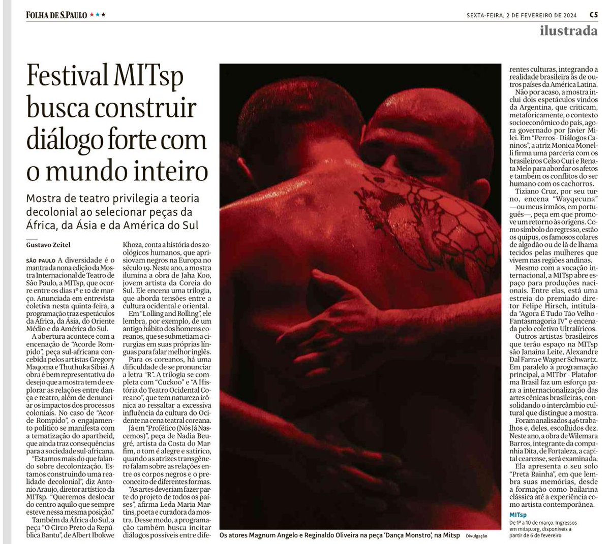 rsteinha's tweet photo. Com foco na diversidade e a temática decolonial, apresentaremos 9 peças internacionais e 10 peças nacionais, parte da MITbr-Plataforma Brasil. 
Programação e venda de ingressos a partir de 6/março no site https://t.co/0wyEDQtKem 

#MITsp #teatro #artescenicas https://t.co/gs6LTXRlVh