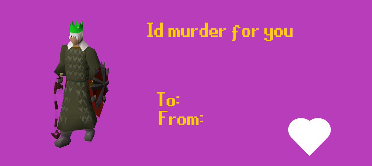 ID3APrinting's tweet photo. Valentines Day is right around the corner and no better way to celebrate than with #runescape Valentine cards.   Enjoy these couple #osrs cards that are sure to melt hearts. https://t.co/GXu1DSdOke