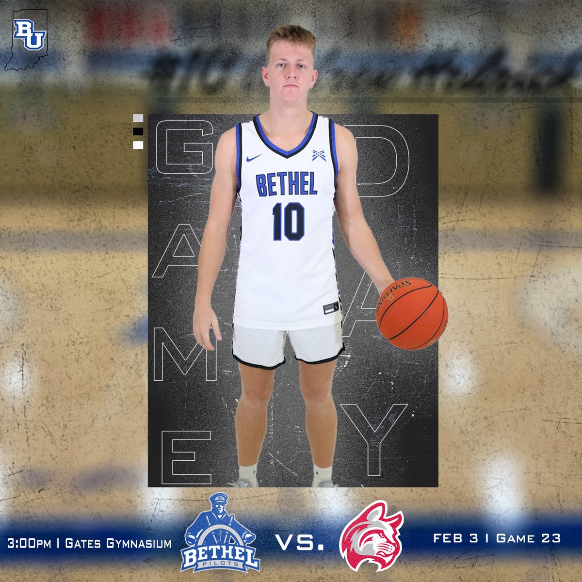 𝐆𝐚𝐦𝐞𝐝𝐚𝐲

🆚 #5 Indiana Wesleyan
📍Wiekamp Athletic Center, Gates Gymnasium
🕒 3:00PM ET
📊naiastats.prestosports.com/sports/mbkb/20…
💻 bupilots.com/watch/?Live=17…