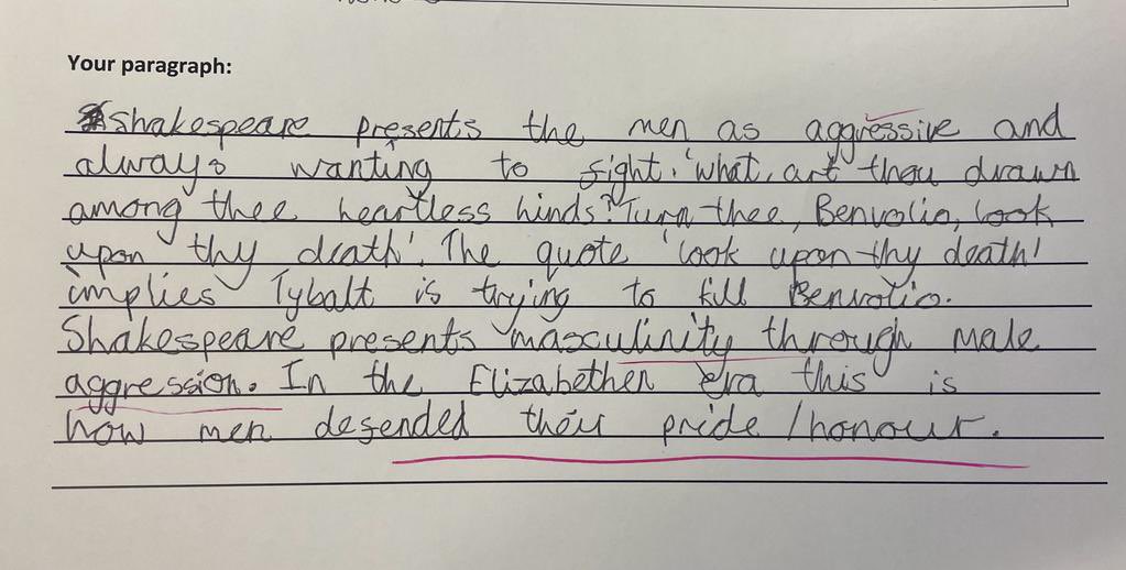 EWSacademy_'s tweet photo. Yr 7 Paragraphs from English today; so many students wanted to share their work as they were so proud of their writing about Romeo & Juliet #TeamEnglish #TeamEWS #TheEWSWay https://t.co/CuuO5cLQ19