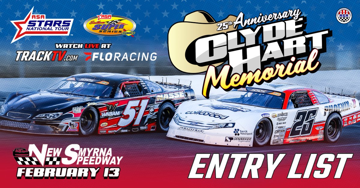 Nation’s Best Ready For 25th Annual Clyde Hart Memorial at @newsmyrnaspdwy Story & Entry List: starsnationaltour.com/nations-best-r… #ASASTARS 🏁