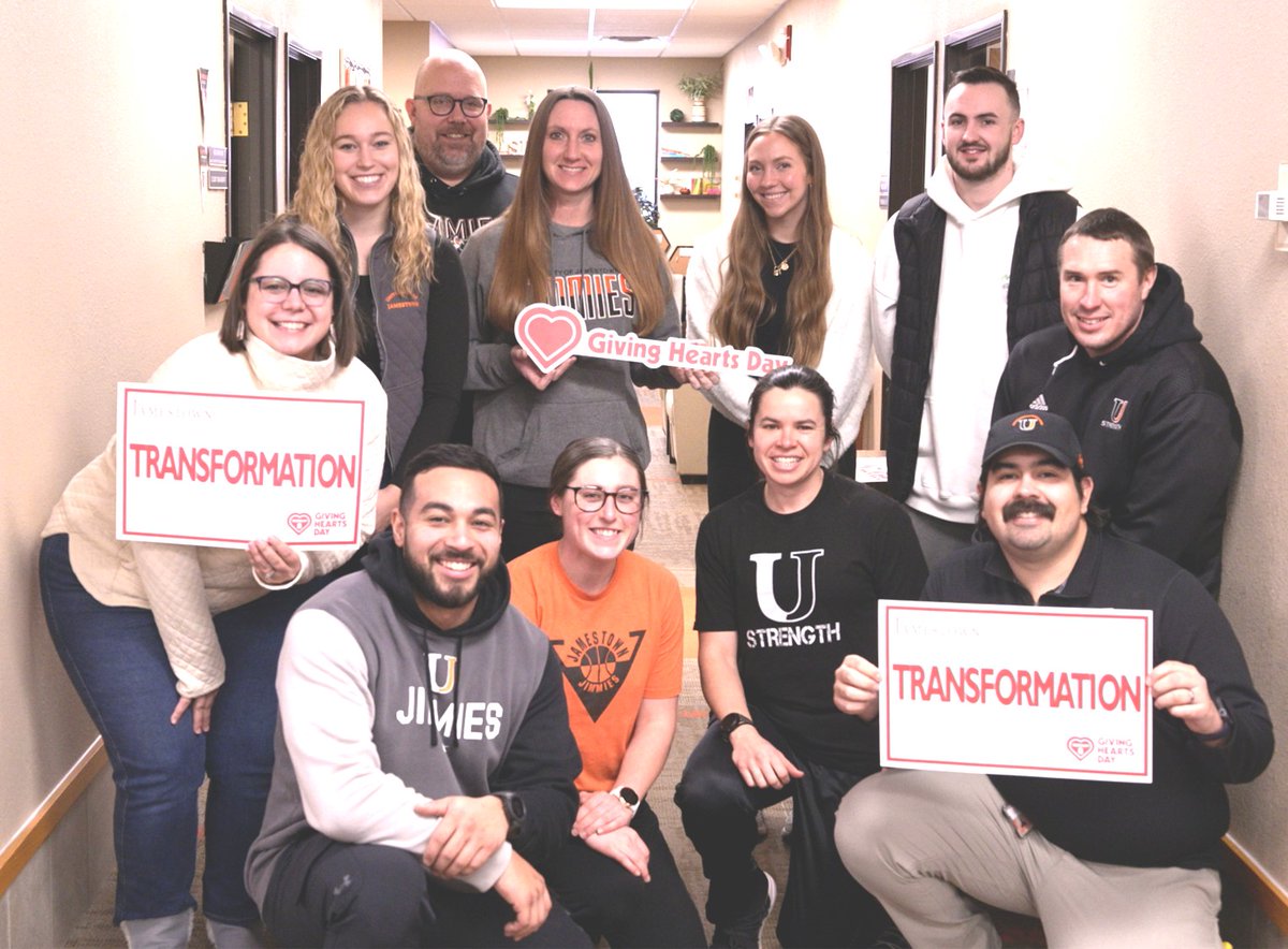 Why give to <a href="/JimmieKnight/">Jimmie knight</a> on <a href="/GivingHeartsDay/">Giving Hearts Day</a> ?  

TRANSFORMATION  

Your gifts support an environment for our Jimmies to transform themselves &amp; their futures into the best versions they can be.  

Donate today at shorturl.at/vGK29 

#UJ #UofJ #UniversityOfJamestown