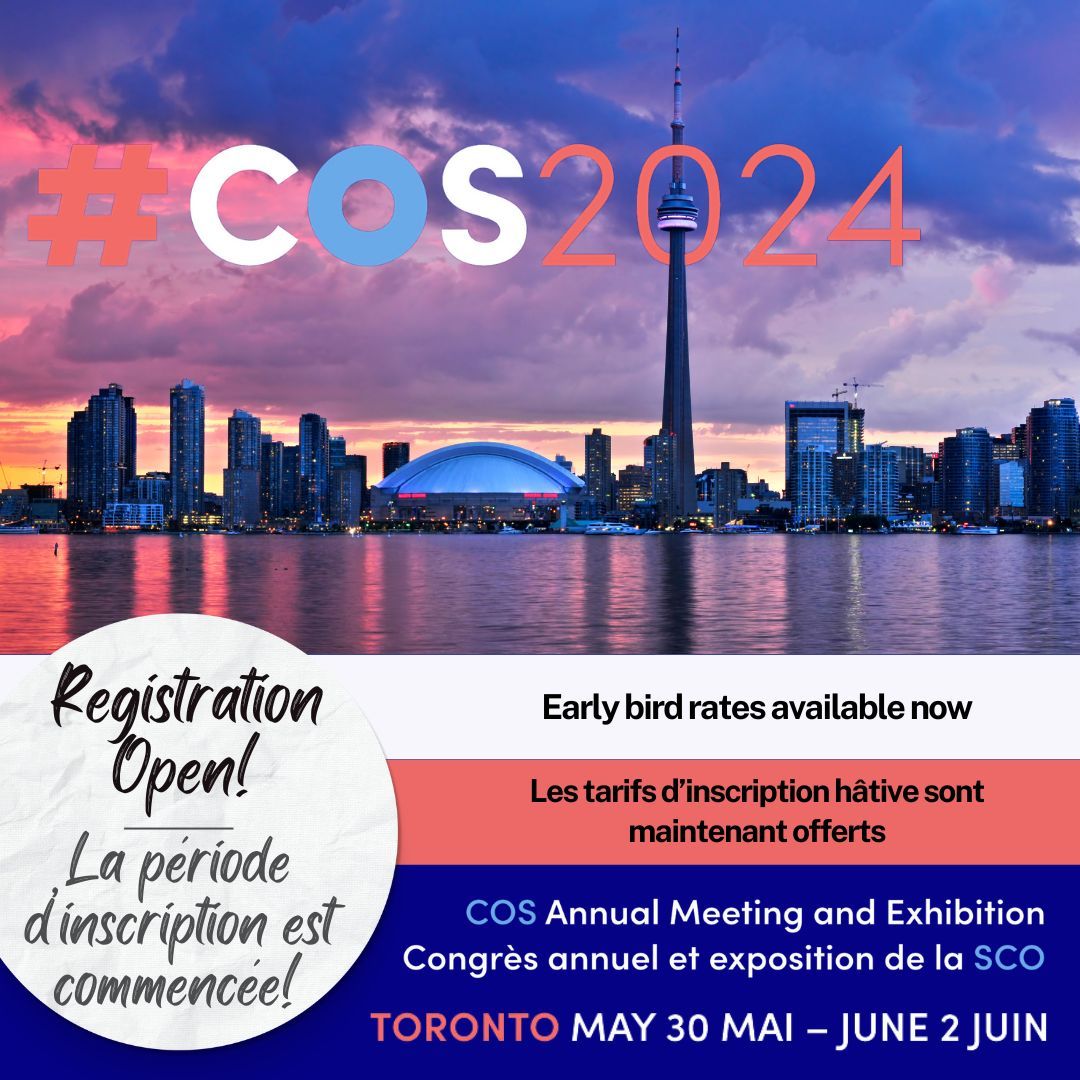 Exciting news! Registration is officially OPEN for the #COS2024 #AnnualMeeting &amp; Exhibition! 

Join us in #Toronto from May 30 - June 2, and explore the theme "Advancing #eyecare through innovation, education, and advocacy."

Early bird rates: cos-sco.ca/COS2024