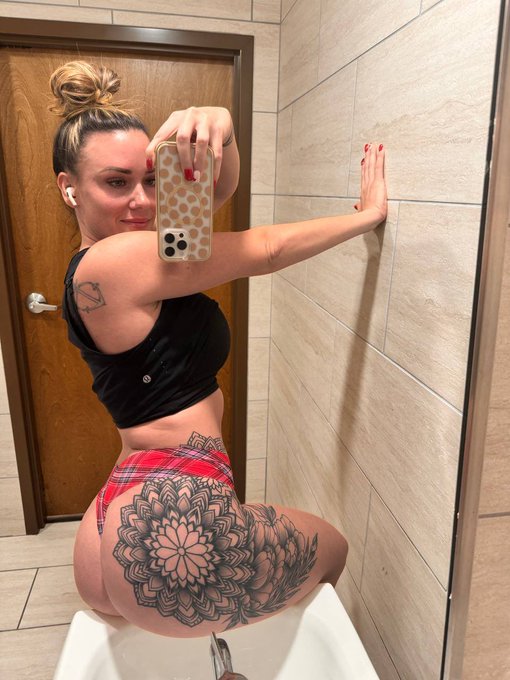 Took my panties down and fingered my pussy in this bathroom today and tasted my juices. The video is
