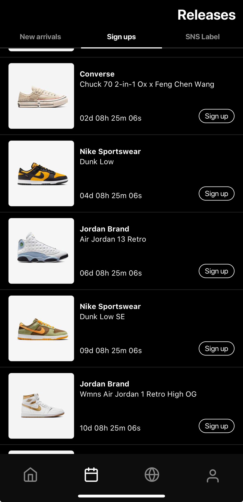 Raffle sns sale
