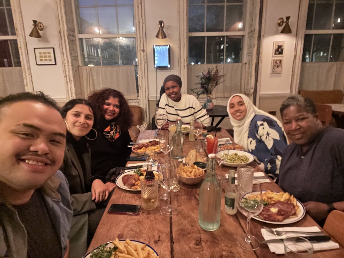 Fab evening of radical re-imagination over food with these amazing folks! Looking forward to spending more time together tomorrow! #learningcircle #radicalreimagination #unmuseum ⁦@AbiraHussein⁩ ⁦@Anasuyashh⁩