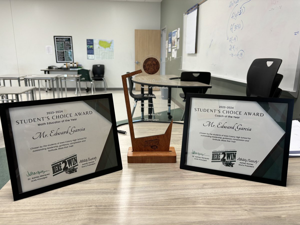 Edward Garcia (@edg_coach) on Twitter photo I am lost for words!! I want to thank <a href="/IowaColonyHS/">IowaColonyHS</a> student body for voting me 23’-24’ Coach and Math Teacher of the Year!! #Thankful #Blessed #Honored
.
<a href="/IC_PioneersMSoc/">Iowa Colony Mens Soccer</a> I am lost for words!! I want to thank <a href="/IowaColonyHS/">IowaColonyHS</a> student body for voting me 23’-24’ Coach and Math Teacher of the Year!! #Thankful #Blessed #Honored
.
<a href="/IC_PioneersMSoc/">Iowa Colony Mens Soccer</a>